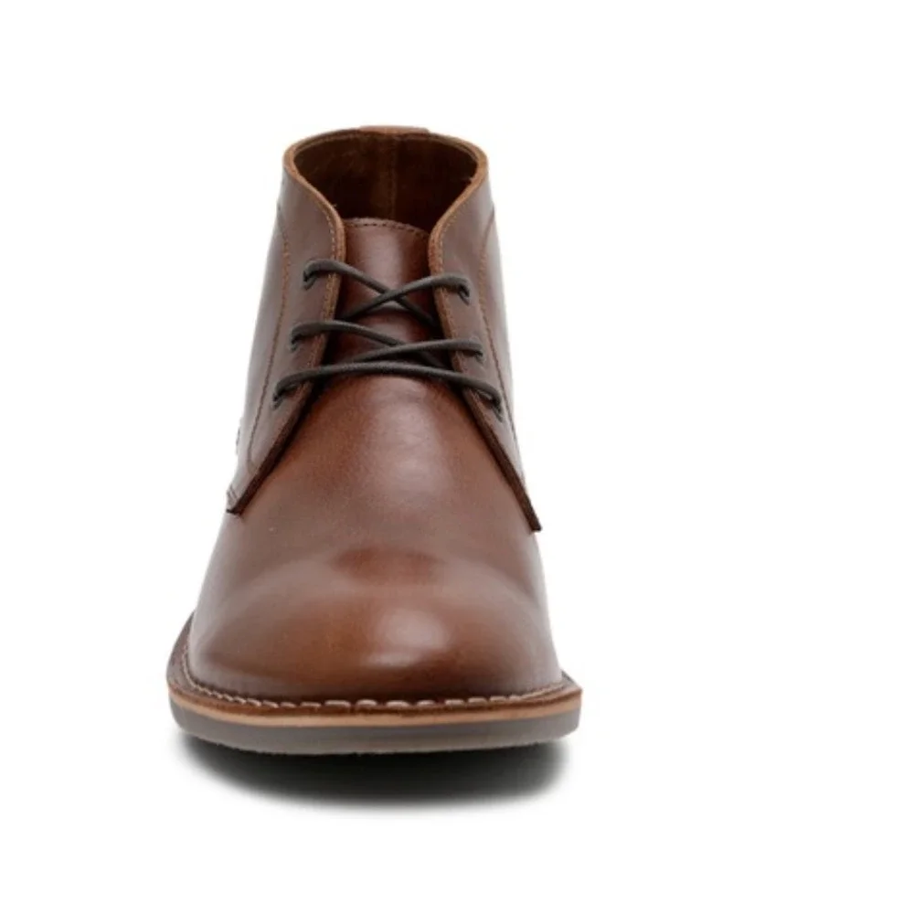 Crown Vintage Men Casper Chukka Boots 9.5 Cognac Tan NWT Lace Up Oxford Leather